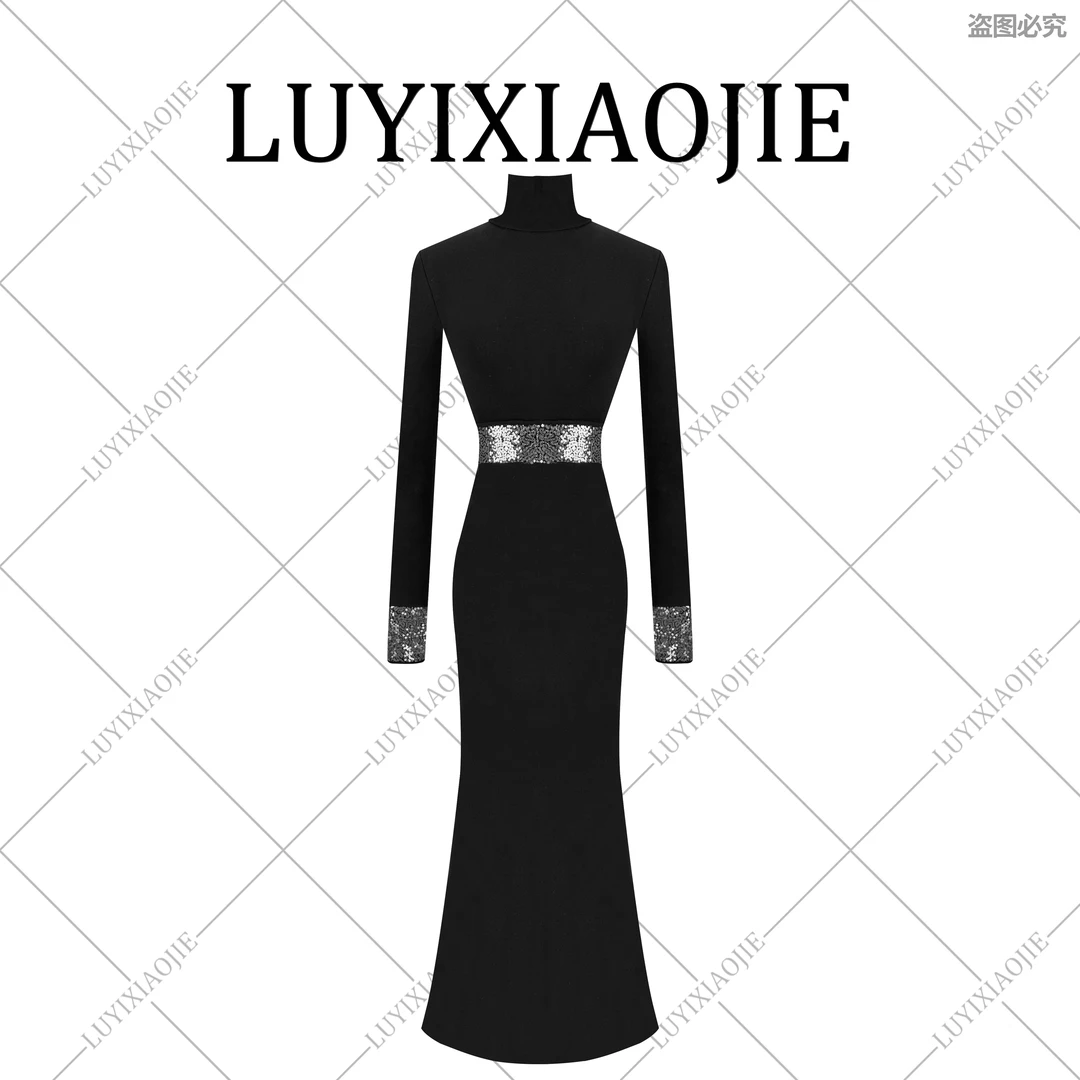 LYXJ【朗尼酒会】秋冬法式复古设计感内搭时尚显瘦套装高腰11596