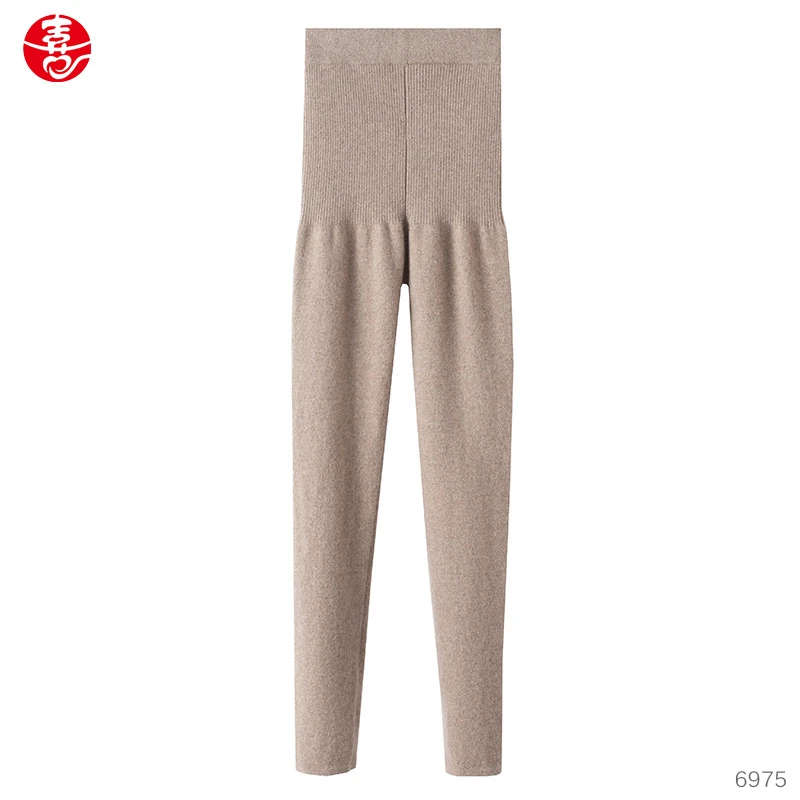 【舒】喜歌羊绒 100山羊绒材质 女士纯山羊绒秋冬修身打底裤 6975