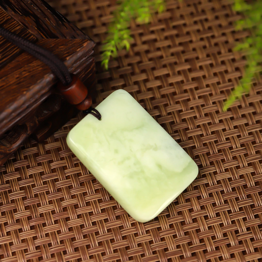 蓝田玉老料带翠平安无事牌（多样性发其一）直播挑选下单不要自己拍