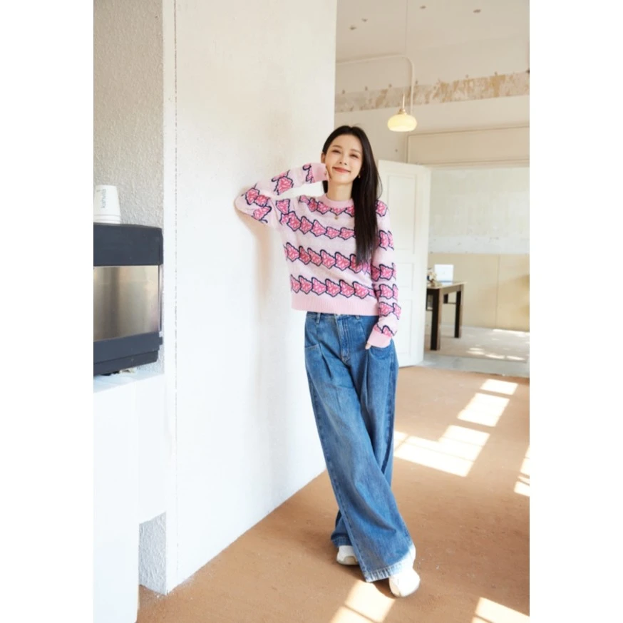 Chester Charles蝴碟盛放长袖针织衫