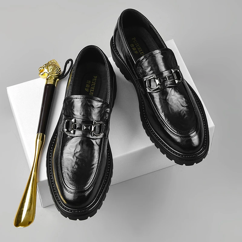 【镇店之宝】1705一脚蹬商务男士休闲软底英伦风潮流时尚百搭乐福鞋