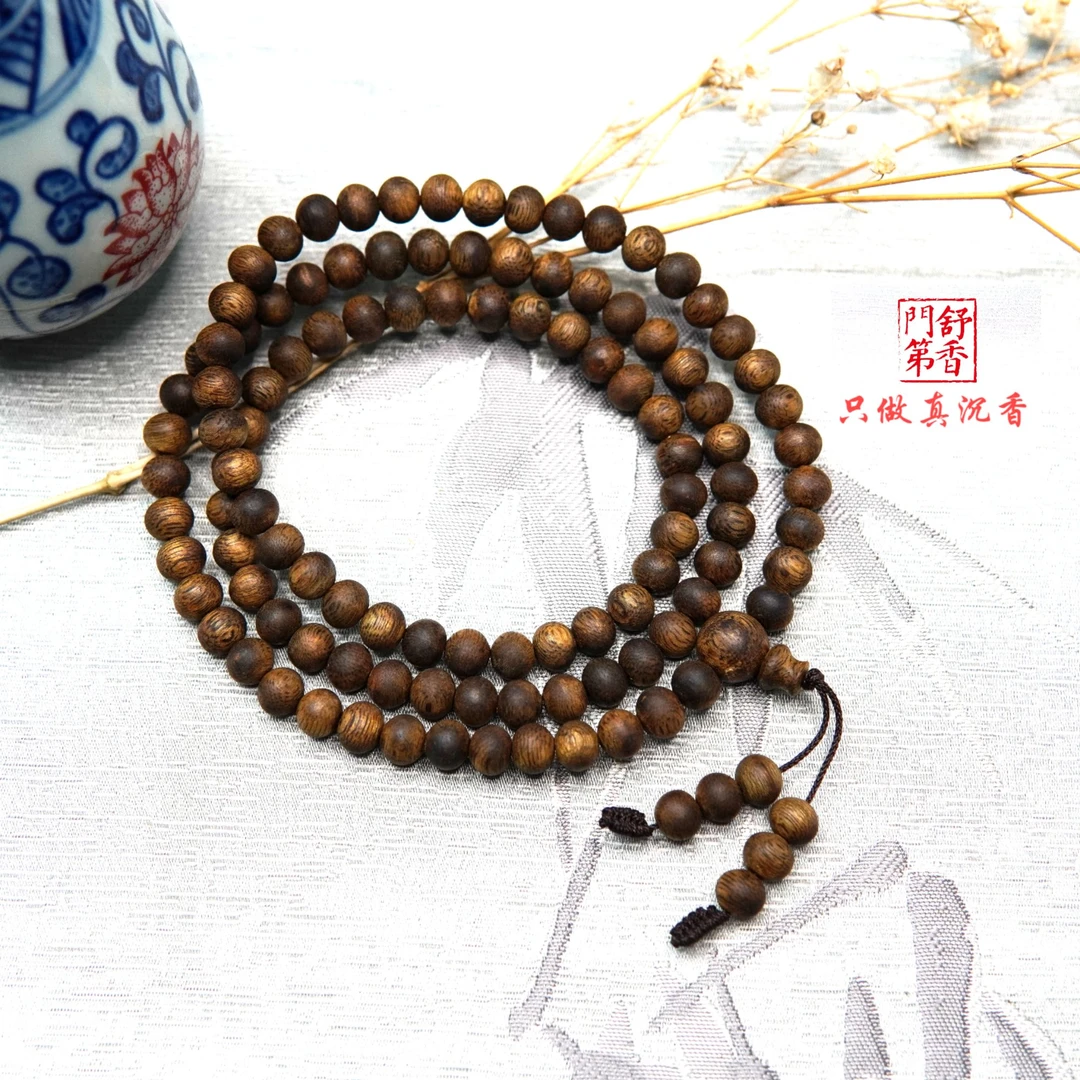 【经典】奇楠7mm圆珠手串多圈18克+