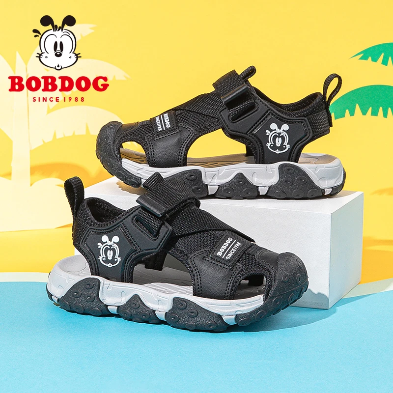 巴布豆童鞋男童凉鞋夏季2024新款防滑包头运动沙滩鞋男孩儿童鞋