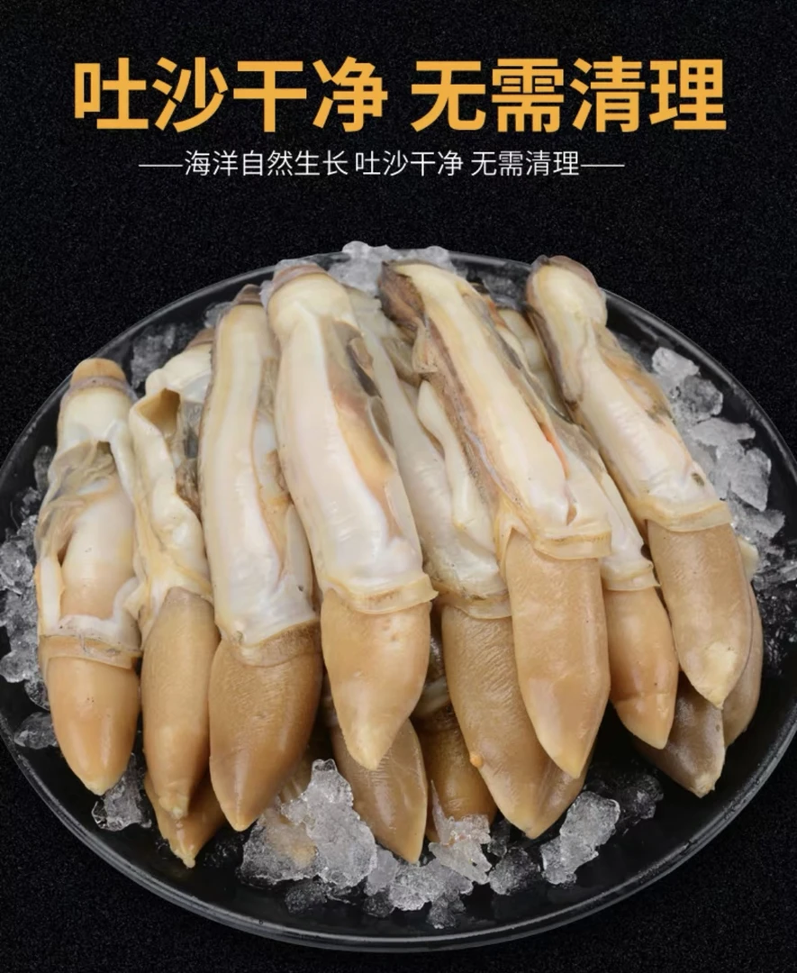 蛏子肉无沙新鲜海鲜正宗蛏子王特大蛏子肉2斤/3斤/4斤大号龙虾