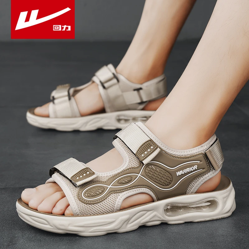 回力凉鞋2025秋季新款露趾男士沙滩鞋厚底耐磨户外不臭脚男款凉拖