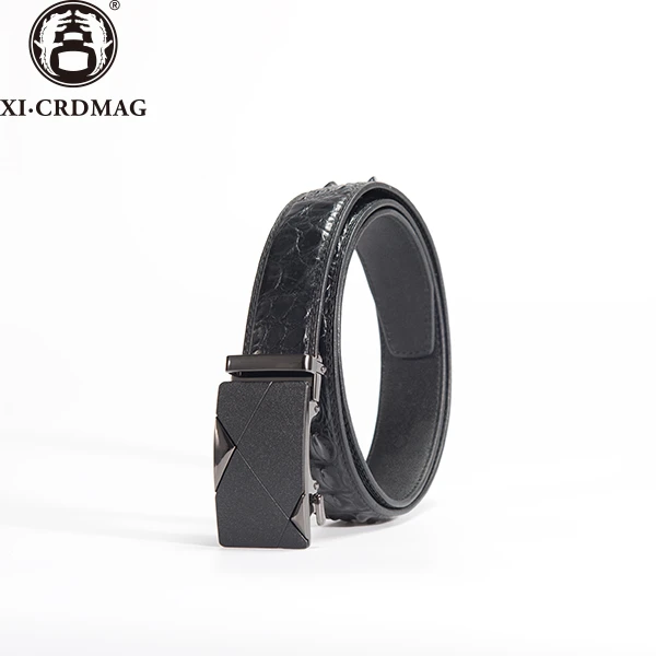 喜鳄缘男士轻奢鳄鱼真皮自动扣头皮带高档时尚休闲经典款