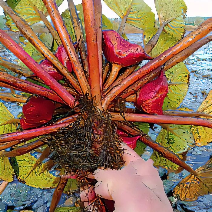 水果红菱角种苗池塘水生植物红菱角种苗池塘改善水质种植红菱角苗