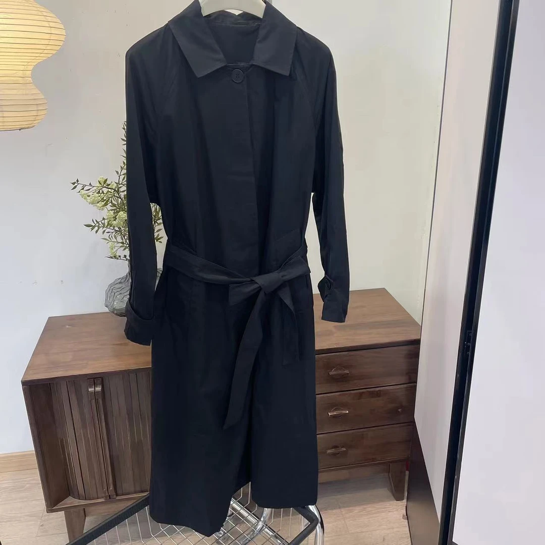 风衣-5F8260841知识分子风收腰翻领