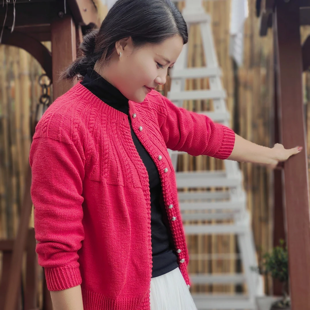 手编格格【红绸】材料包手工毛衣毛线羊毛棉线粗线细线手工编织绒毛