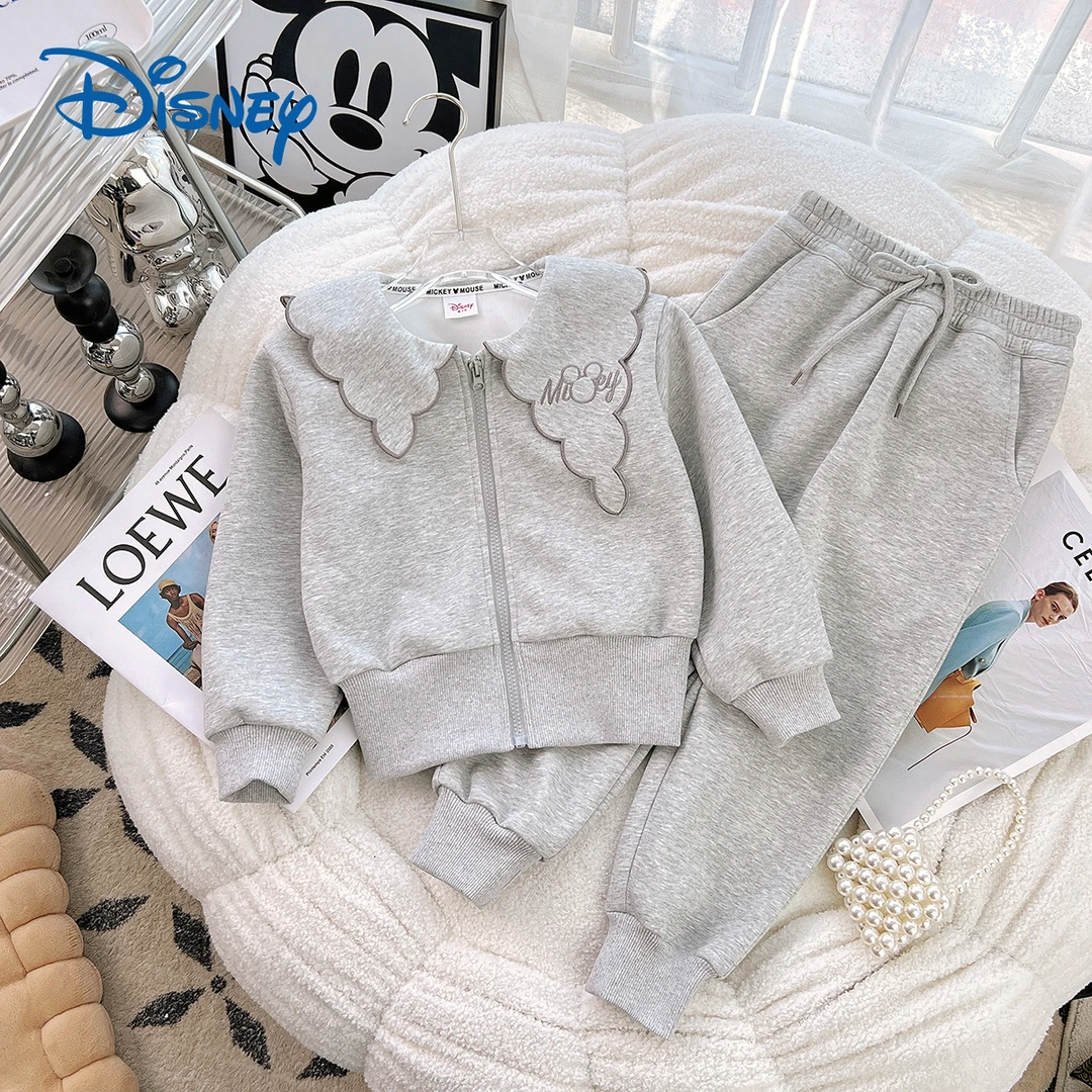 Disney/迪士尼女童休闲运动套装秋季女宝花边领两件套-XRW3ZZ195