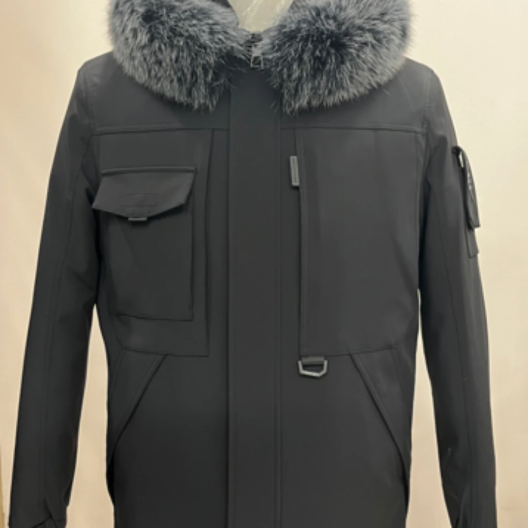 2024新款男士派克服工装时尚潮流外套年轻时尚克脱卸毛领内胆