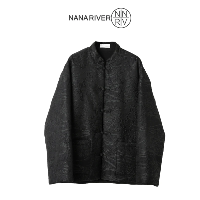 【山空春芜】冬季暗纹提花新中式棉服轻奢外套高端原创设计