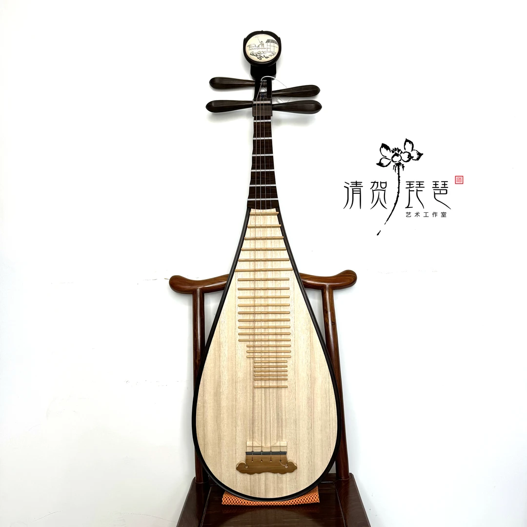 清贺老师优选-田建壮黑檀清水琵琶专业演奏级音色佳
