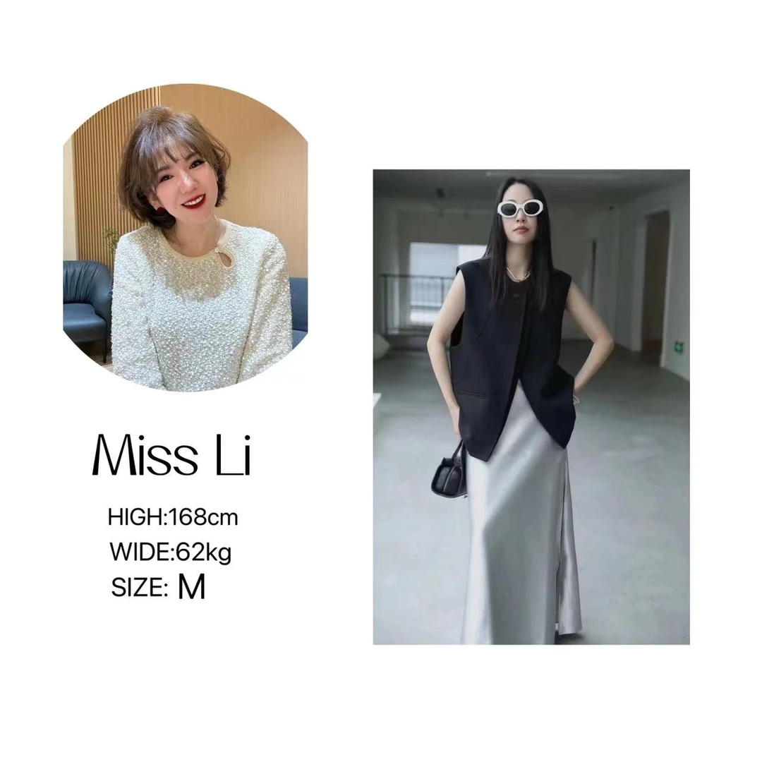 MZ•J−【午后微风】时尚百搭气质显瘦洋气设计外搭2颗扣马甲-1815