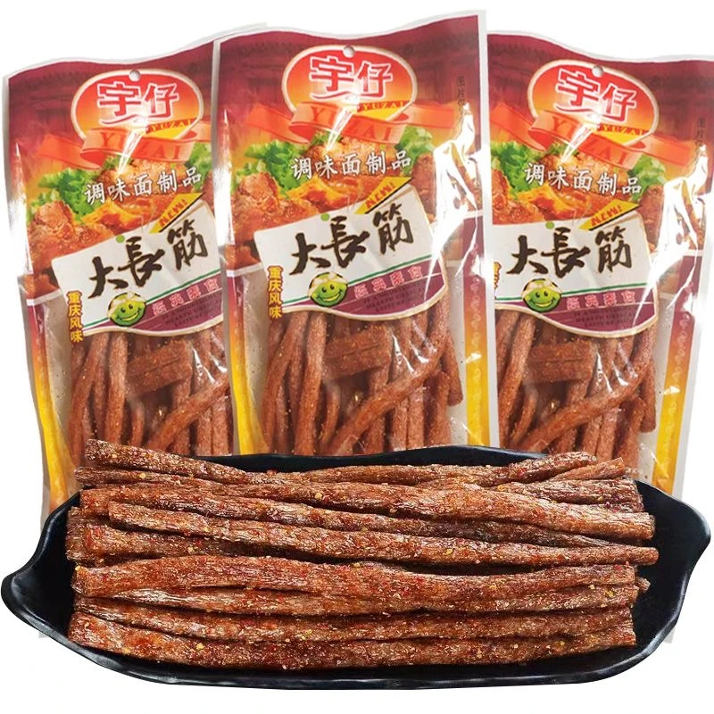 宇仔大长筋辣条零食烤面筋麻辣8090后儿时怀旧网红湖南重庆172g