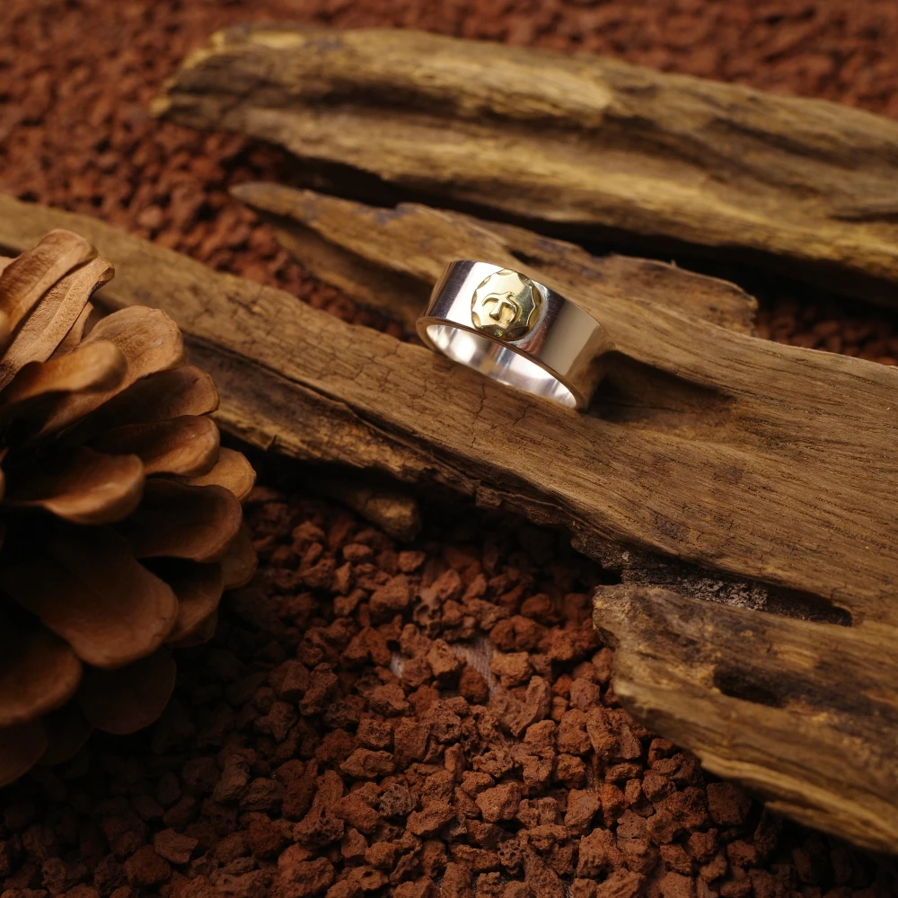 925银银制品 点金平打戒指 Goros高桥吾郎