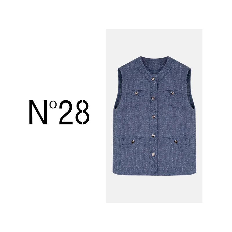 【小小莎专属】N°28蓝色马甲8331B126
