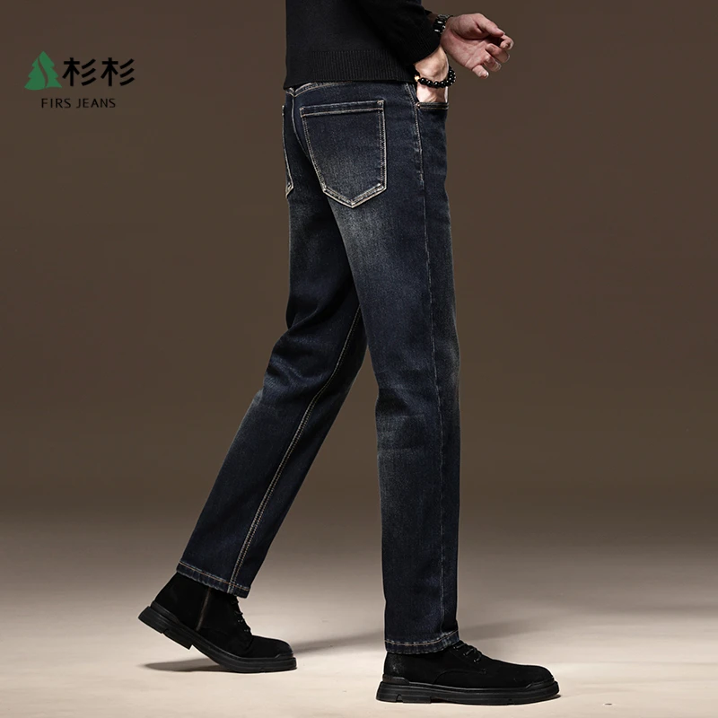 FIRS JEANS杉杉美式牛仔裤男春秋新款小脚直筒弹力商务休闲长裤