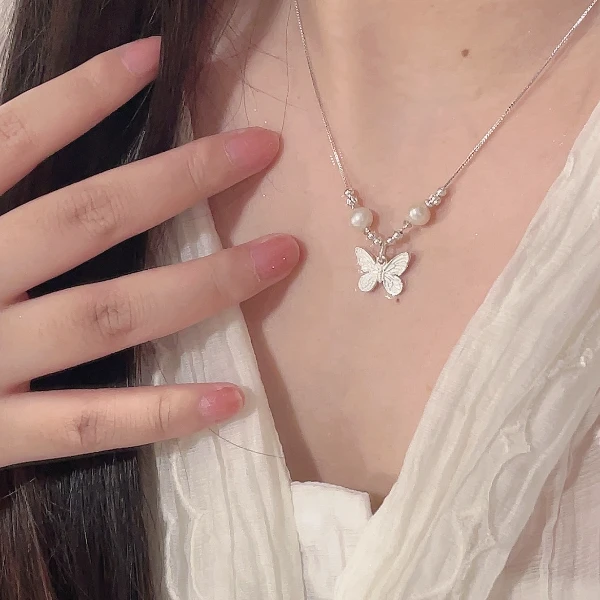 合金项链项链项链蝴蝶项链2025年ins轻奢女小众百搭锁骨链244