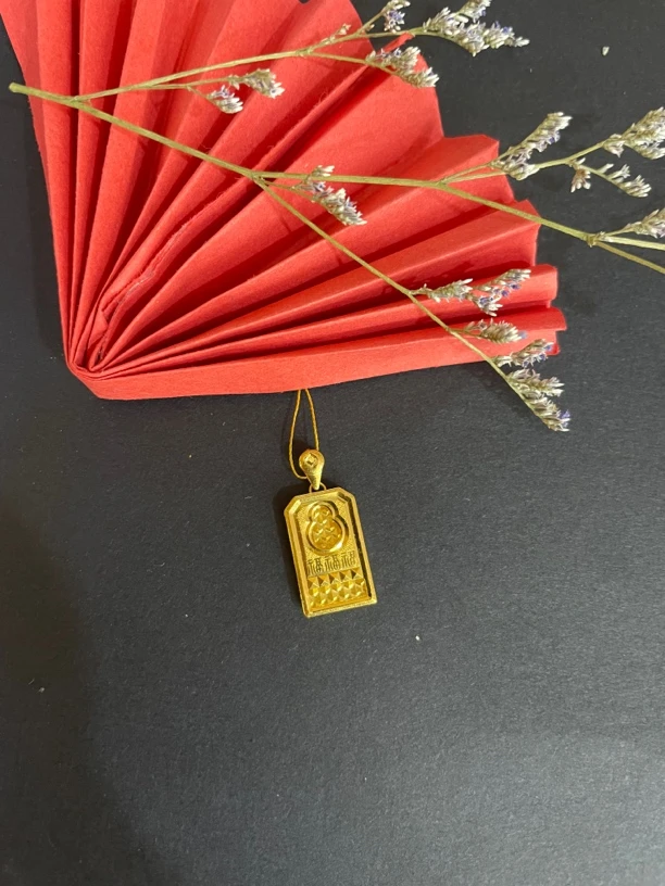 丽雅珠宝，足金999.9吊坠
