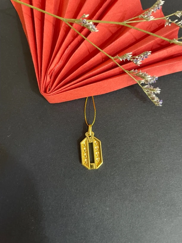 丽雅珠宝，足金999.9吊坠