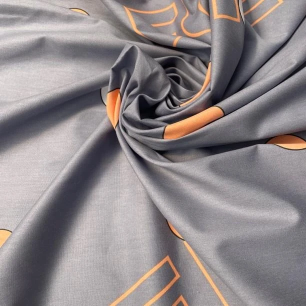 《纯棉斜纹棉》欧米茄灰高支斜纹全棉面料