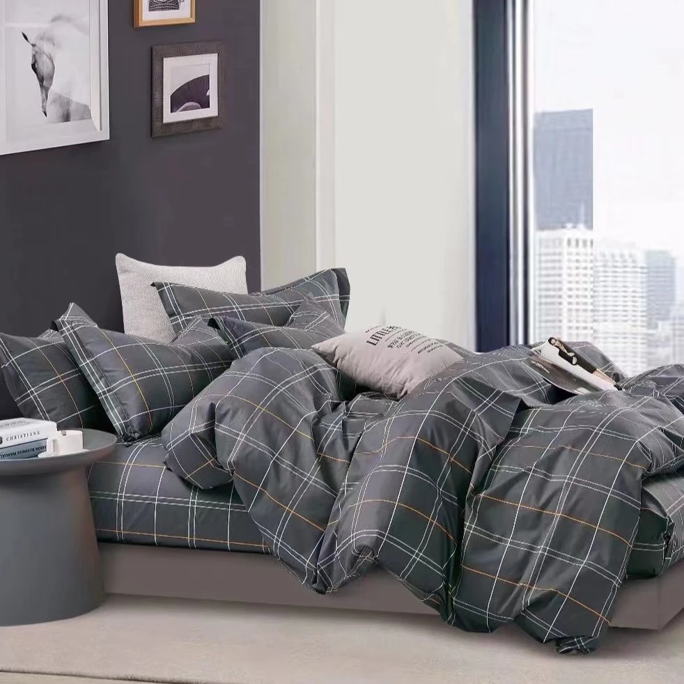 《纯棉斜纹棉》都市格调深灰高支斜纹全棉成品和面料