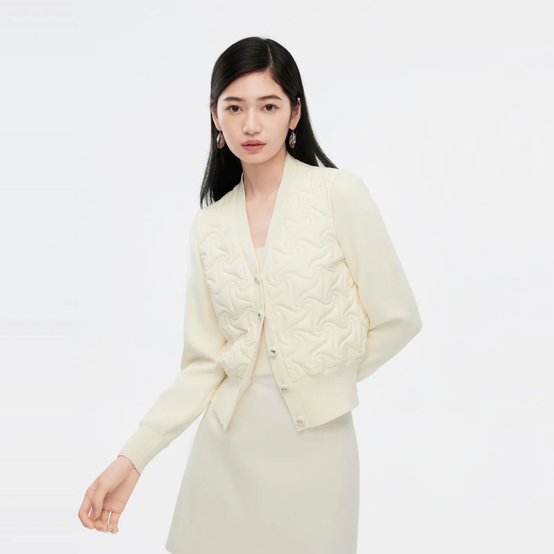 波司登秋新款新一代轻薄羽气质针织短款羽绒服外套B40133606