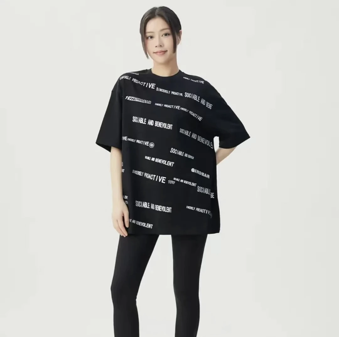 哥弟新款兔兔印花百搭宽松圆领短袖T恤1300865