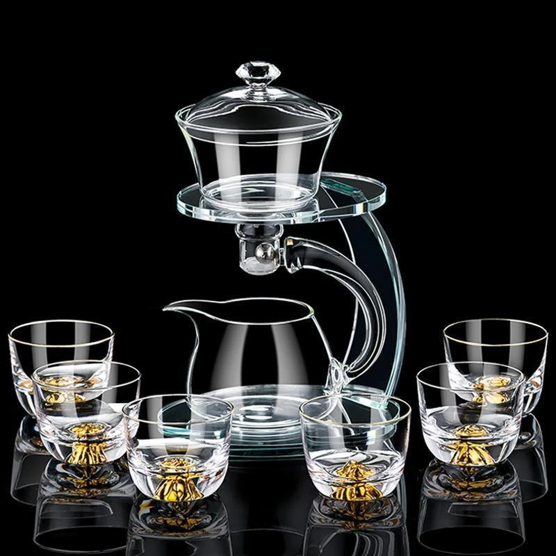 泡茶玻璃全自动懒人茶具全套套装耐高温家用功夫磁吸茶壶茶杯