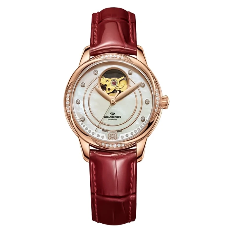 GRAND PRIX/格林瑞士进口机械女士手表 镂空腕表梦梵系列99075L