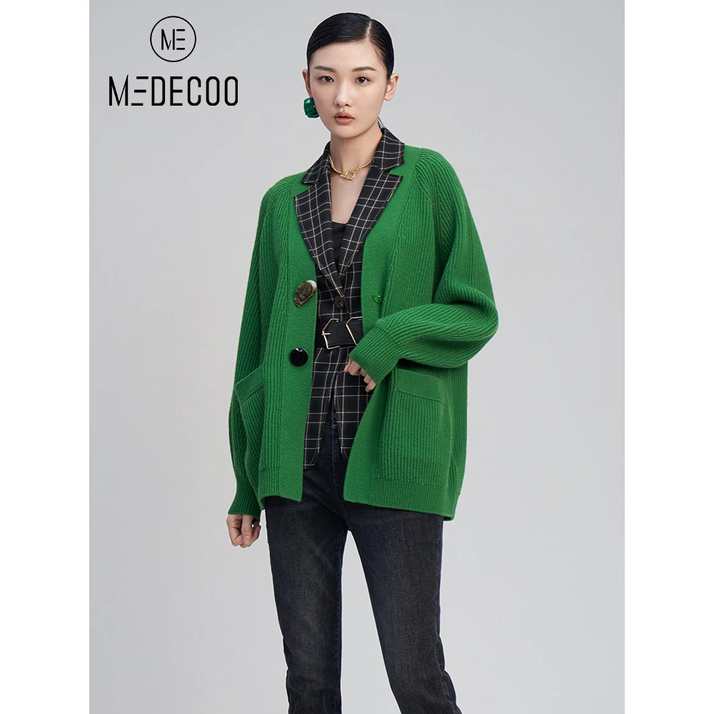 MEDECOO/墨蒂珂墨蒂珂羊毛针织开衫外套女MGQ40212