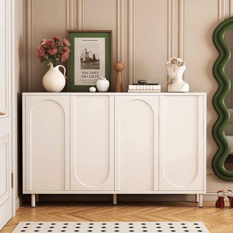 【逸品家具】鞋柜奶油风格鞋柜家用门口网红玄关柜大容量储物柜