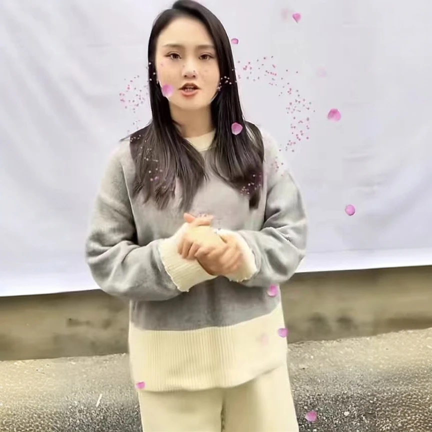 二小姐同款针织毛衣秋冬新款高级感慵懒风宽松显瘦软糯套头灰色