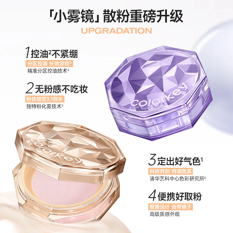 colorkey/珂拉琪小雾镜散粉蜜粉控油修饰肤色柔焦定妆护肤哑光