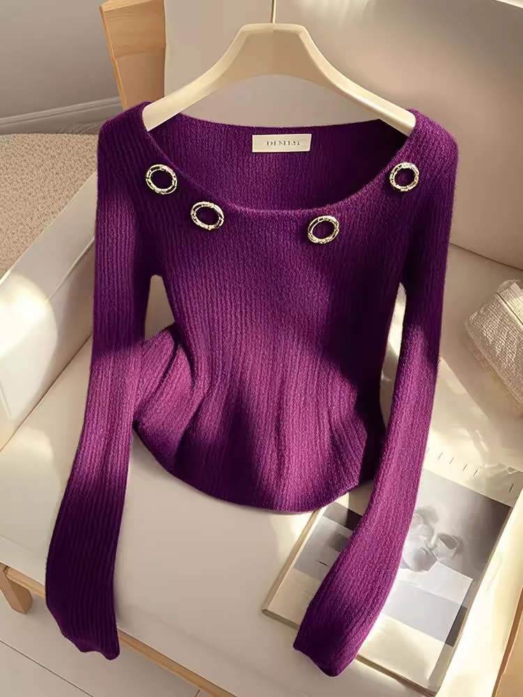 今年流行漂亮别致绝美上衣设计感小众高级感超好看针织衫早秋