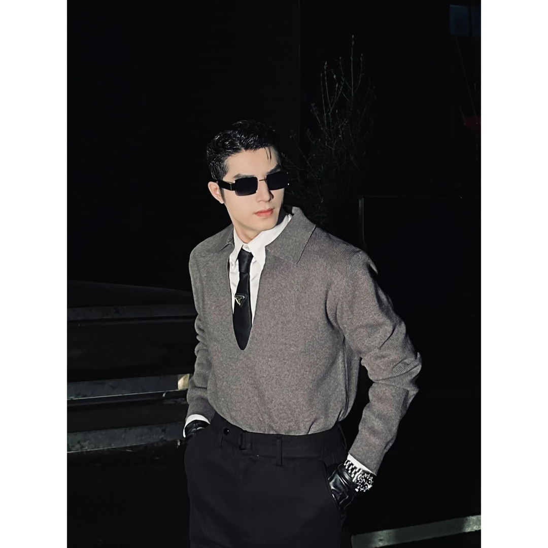 L-YDONG【南法慢调】轻奢时尚休闲百搭简约潮流个性针织衫毛衣6911