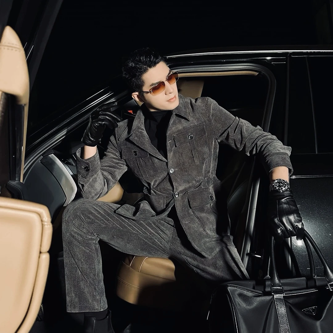 L-YDONG【威廉亚恩】断码＊轻奢英伦气质休闲痞帅猎装西服套装6619