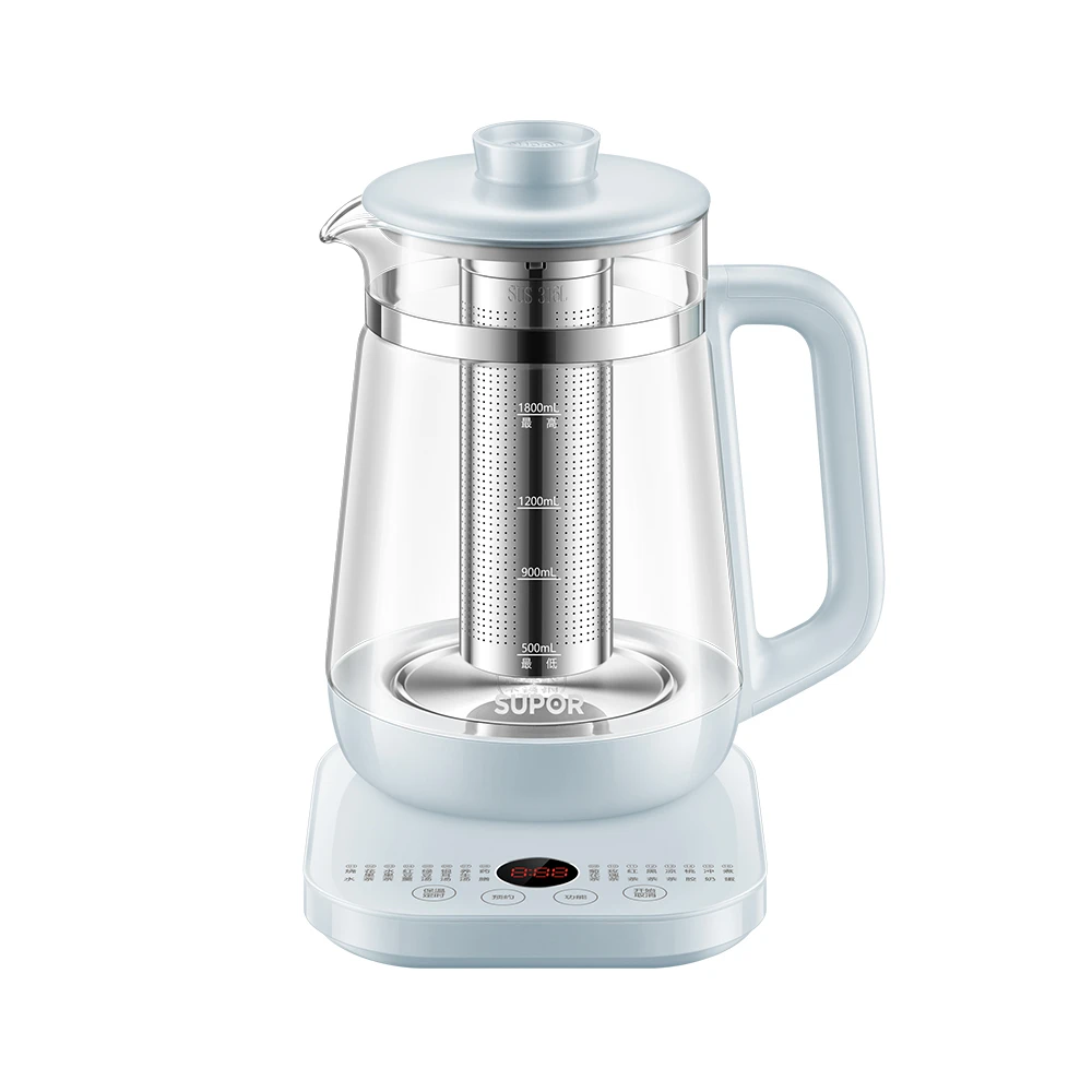 SUPOR/苏泊尔大容量养生壶SW-18Y10带茶漏316L不锈钢1.8升多功能
