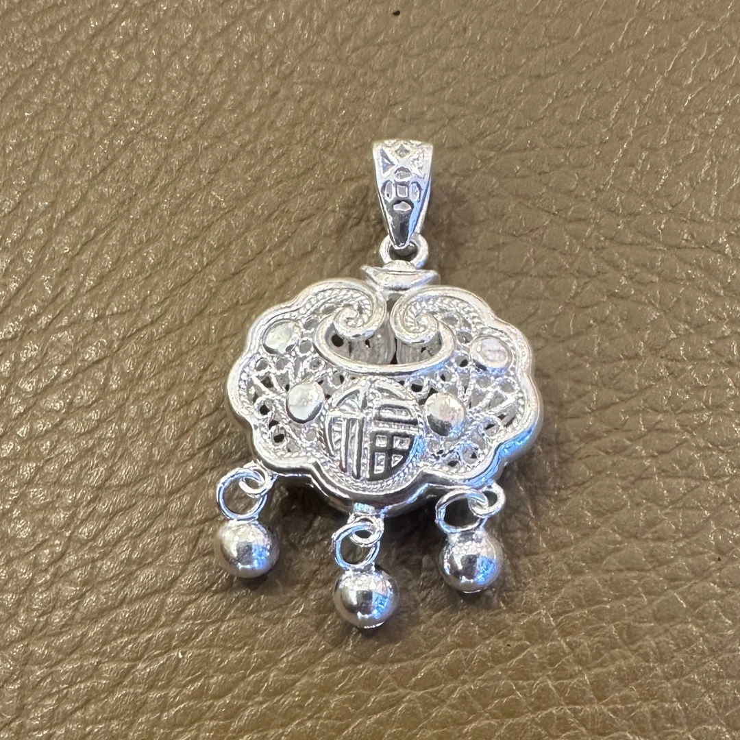 吊坠足银 银足银吊坠好看时尚洋气