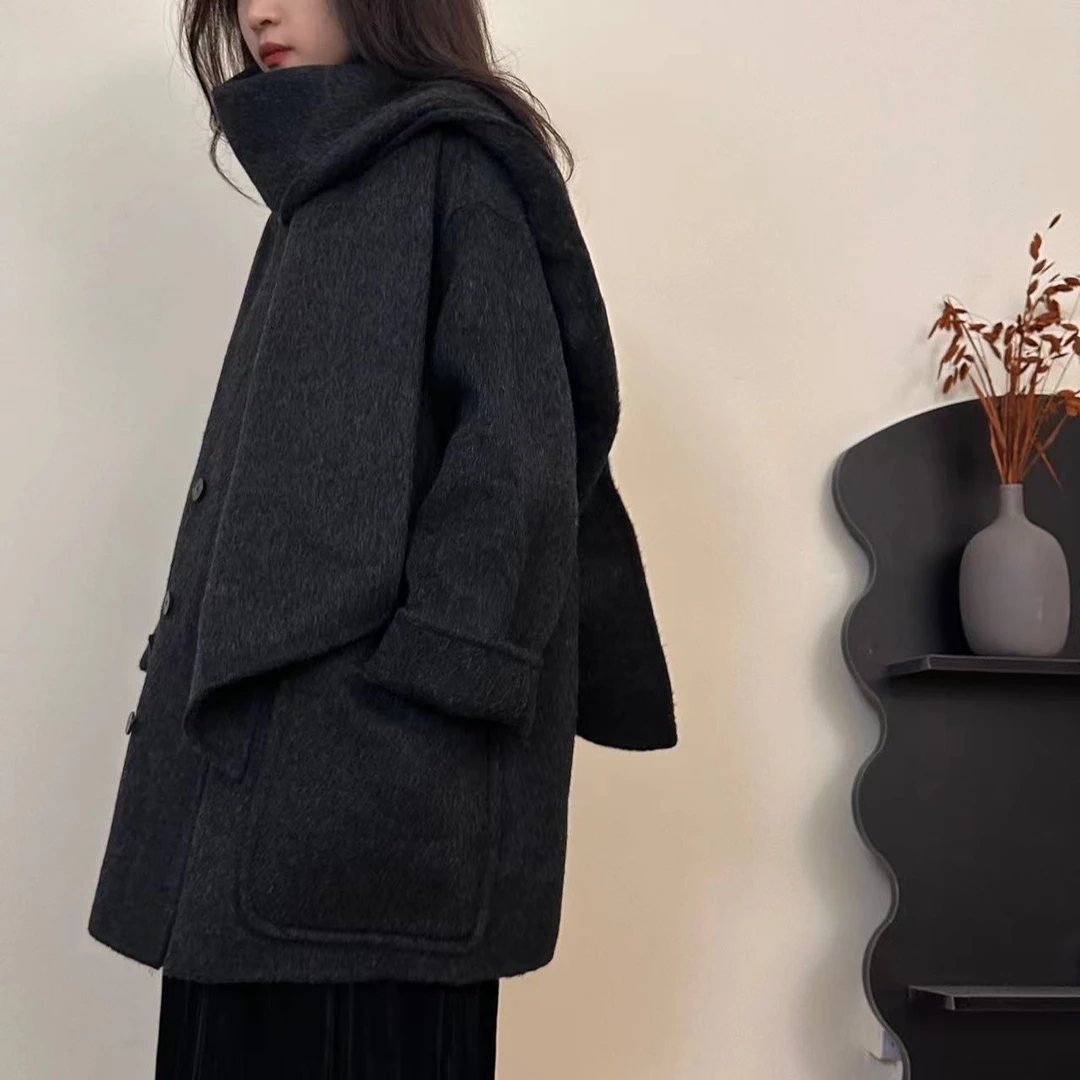 【骆驼绒】24年秋冬新款骆驼绒+羊毛大衣外套