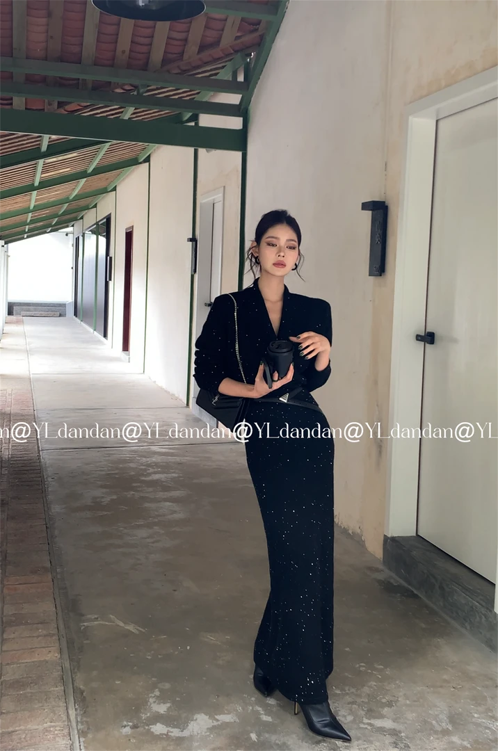 @yldandan|爱沙尼亚璀璨星空复古设计法式唯美老钱百搭秋冬套装
