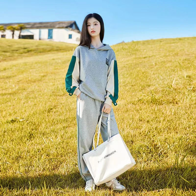 女童秋装套装2024新款秋季洋气时髦童装女大童休闲运动春秋款卫衣
