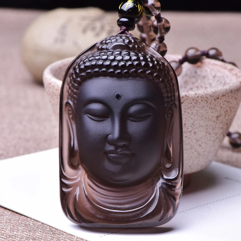 冰种黑曜石生肖猪狗吊坠生肖属守护神本命佛项链男女无事牌项链