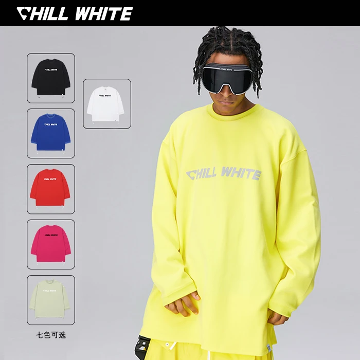 CHILLWHITE新款排汗速干滑雪长袖T恤男打底女升级版不防水单板