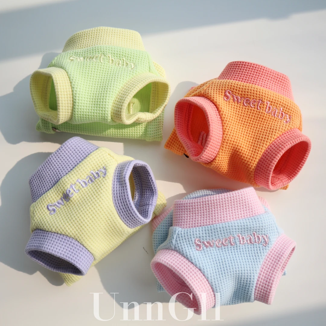 UnnGllPet优古力原创宠物狗狗衣服甜心小熊华夫格背心马尔济斯