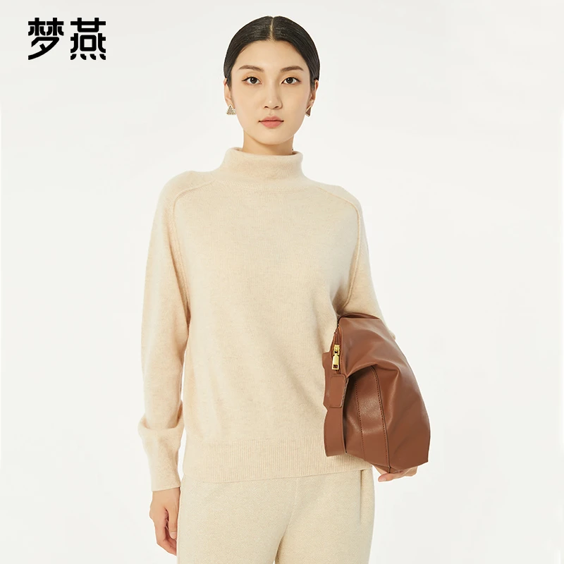 梦燕红人上新女士宽松纯色针织长袖百搭时尚保暖羊毛衫CC11B3018D