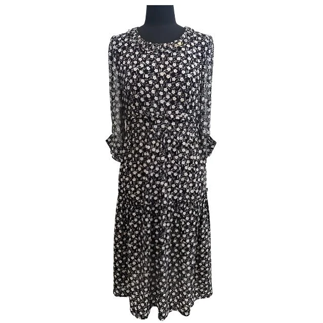 梦燕夏季女款气质优雅宽松休闲舒适印花时尚碎花连衣裙AB02B4502