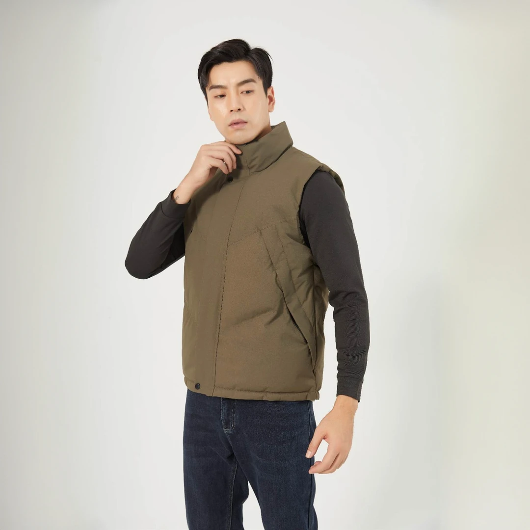 梦燕【内购会】男秋冬百搭气质舒适轻薄保暖立领棉背心ZC07B4001D