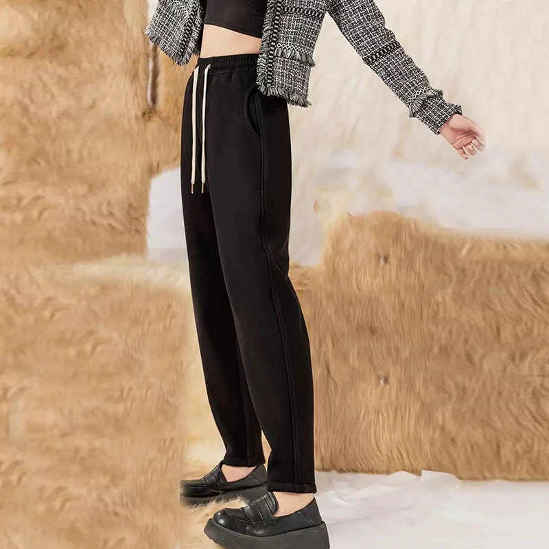 梦燕【特卖季】秋冬时尚外穿休闲百搭宽松加厚面料小脚裤CD03B4014D